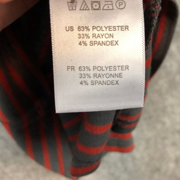 Articles of Society Tank Top S Red Gray Striped Square Neck Ribbed Knit Casual - Picture 9 of 12